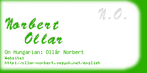 norbert ollar business card